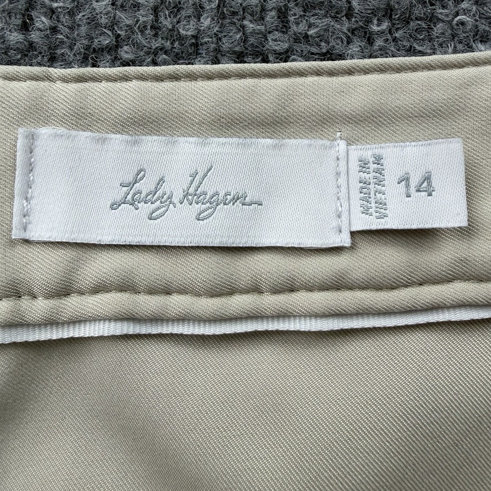 Lady Hagen Womens Golf Shorts Khaki Tan Size 14 Performance Activewear Casual - Picture 5 of 7